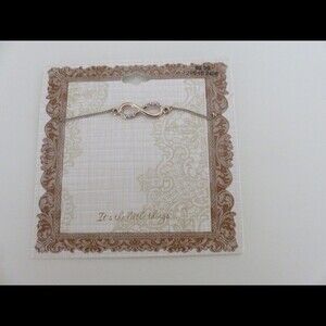 Infinity Bracelet It’s Little Things Delicate Gold Clasp Dainty Rhinestone NWT